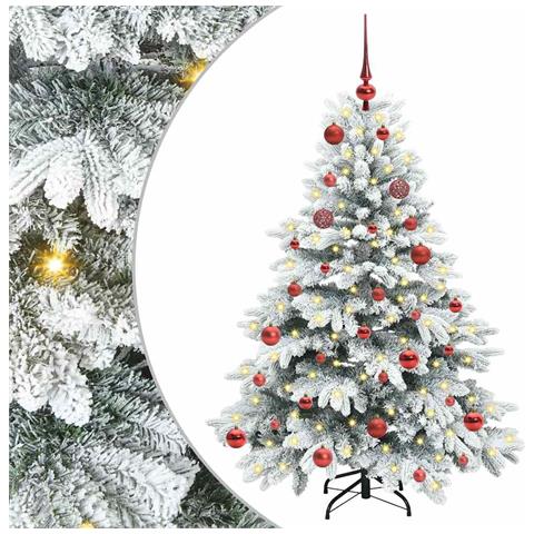 Albero di Natale artificiale con 150 LED Bianco 150 cm PE e PVC - Foto 1