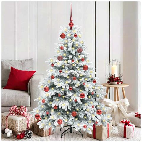 Albero di Natale artificiale con 150 LED Bianco 150 cm PE e PVC - Foto 2