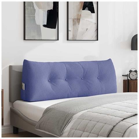 Cuscino per Schiena Blu jeans 120 x 24 x 50 cm Tessuto - Foto 2