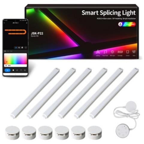 Wifi Bluetooth Led Modeling Light, 6 Barre Luminose Con Connettori E Controller Ue White - Foto 1