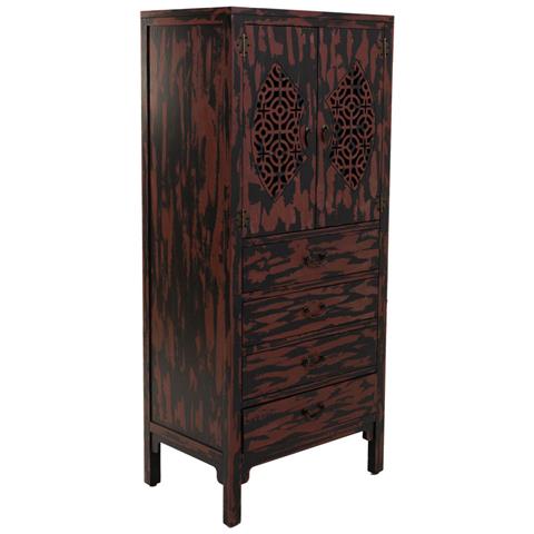 Armadio In Legno Rosso 60x40x140h - Foto 1