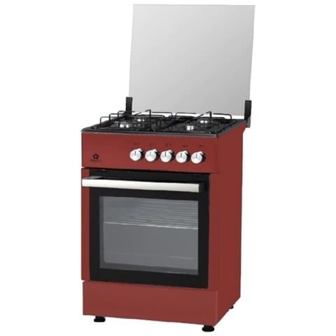 Cucina 4 Fuochi Forno a Gas 60x60 cm LF66GG-40F BLACK /BURGUNDY - Foto 1