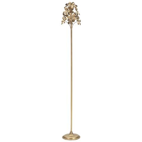 Portacandele Flowy Piantana Alta In Ferro Dorato — Ø 17 X H 118 Cm - Foto 1