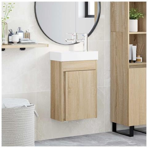 Mobile bagno con rubinetto Rovere Sonoma 40,5 x 22,5 x 62 cm - Foto 2