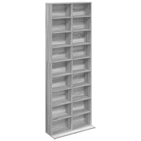 Mobile per CD Sonoma grigio 65 x 23,5 x 175 cm - Foto 1