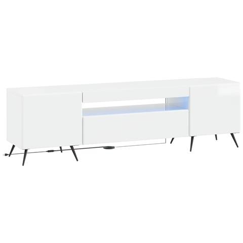 Mobile TV LED Bianco Lucido Legno ingegnerizzato - Foto 1