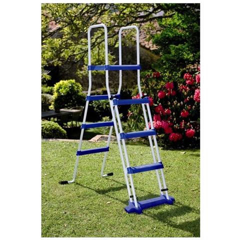 Piscina Varadero A Forma Di 8, Liner Blu 40/100, Filtro Sabbia, Bianca 500x340xh. 120 Cm - Foto 3