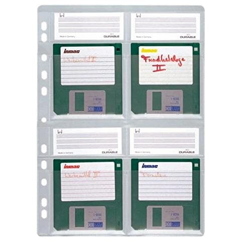Discoflex Busta Porta Floppy Disk Foratura Universale 4 Dischetti 5pz - Foto 2