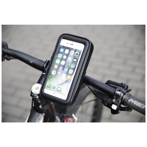 Supporto Bici Per Smartphone Rotante Con Custodia Xl Impermeabile, Nero - Foto 10