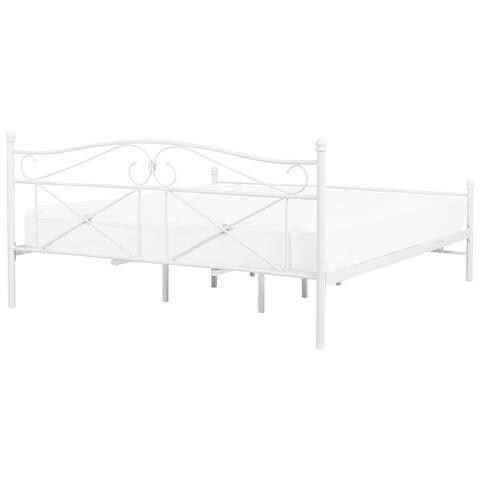 Letto A Doghe Bianco Con Rete A Doghe 180 X 200 Cm Rodez - Foto 22