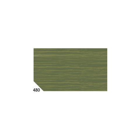 Carta Crespa Decorativa Verde Oliva 60g / mq 50x250cm 10 Rotoli - Foto 2