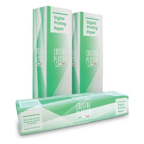 Rotolo Carta Plotter Rotolificio Pugliese Pura Cellulosa Opaca Cristal 90 G / mq 91,4 Cm X 50 M - D91p19 - Foto 1