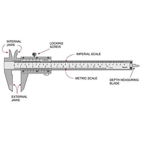 Vernier Caliper Gauge 150 Millimetri - 6 Acciaio Inossidabile Analogico Interno Vernier Compassi Di Precisione Di Misura Righello Micrometro Durevole Strumento In Scatola Protettiva - Foto 2