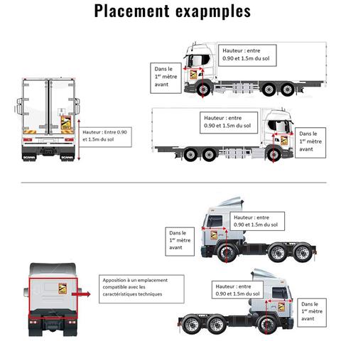 Adesivi Angoli Morti Per Autobus Obbligatori In Francia, 17 X 25 Cm, 3 Pezzi - Foto 5