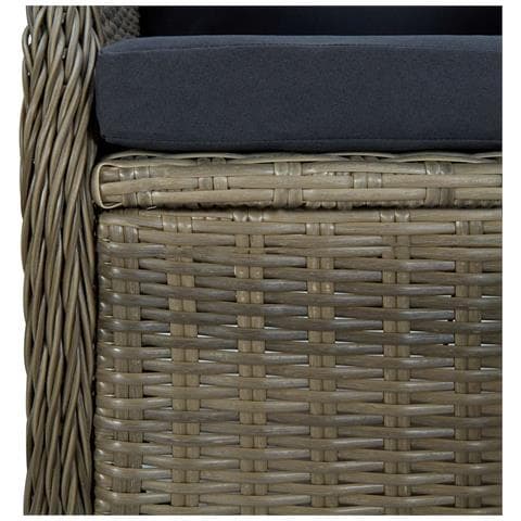 Sedia Da Giardino Reclinabile Con Cuscini In Polyrattan Marrone - Foto 8