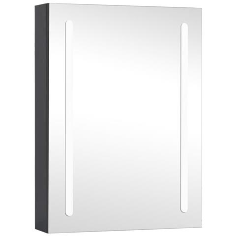 Armadietto Bagno con Specchio e LED 50x13x70 cm - Foto 1