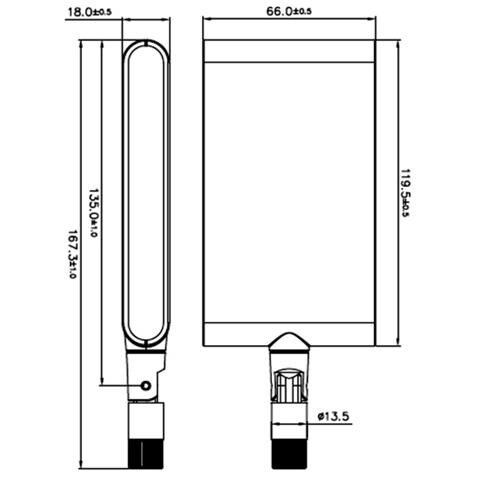 88904, IEEE 802.11a, IEEE 802.11ac, IEEE 802.11b, IEEE 802.11g, IEEE 802.11h, IEEE 802.11n, 2.4 - 2.4835 / 5.15 - 5.875, Directional, RP-SMA, Nero, -10 - 55 °C - Foto 4