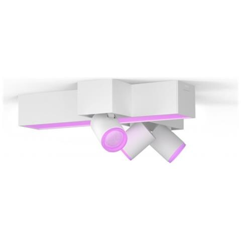 915005928501 Plafoniera Smart Led Integrato E 4 Faretti Centrali Orientabili Inclusi Con Bluetooth Nero - Foto 6