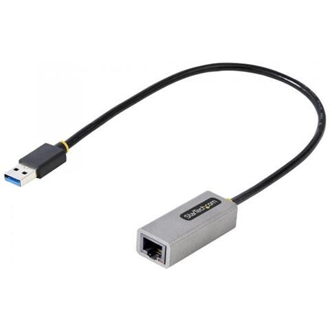 Adattatore di rete da USB 3.0 a Ethernet Gigabit - 10/100/1000 Mbps, da USB a RJ45, Convertitore da USB 3.0 a LAN, Scheda di Rete Ethernet USB 3.0 (GbE), cavo integrato da 30 cm, installazione senza driver - Foto 1