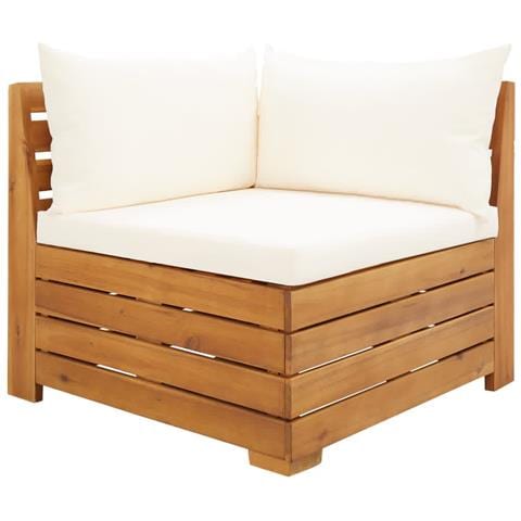 Set Divani da Giardino 2 pz con Cuscini in Massello di Acacia - Foto 8