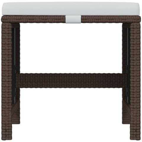 Set Da Pranzo Per Giardino 19 Pz Con Cuscini Polyrattan Marrone - Foto 10