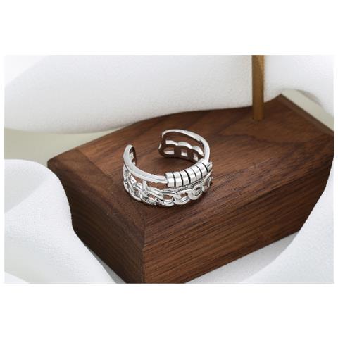 Anello Antistress Regolabile Con Anelli Girevoli Silver - Foto 3