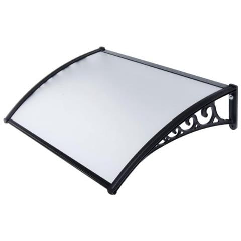 Pensilina Per Esterno Policarbonato Trasparente Tettoia L 120 X P 100 Cm - Foto 1