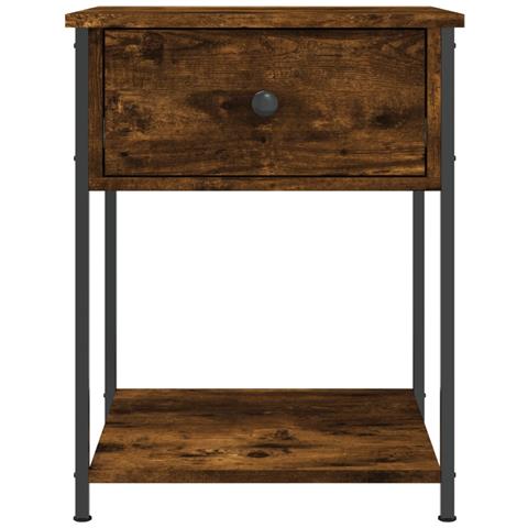 Comodino Rovere Fumo 44x45x58 Cm In Legno Multistrato - Foto 2