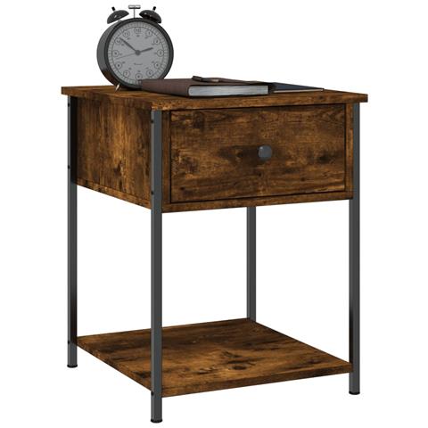Comodino Rovere Fumo 44x45x58 Cm In Legno Multistrato - Foto 9
