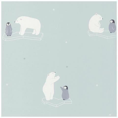 Carta Da Parati Per Bambini Happy Dreams Orsi Polari Blu - Foto 1