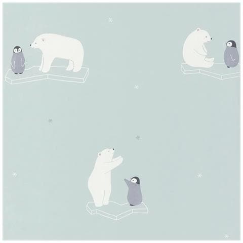 Carta Da Parati Per Bambini Happy Dreams Orsi Polari Blu - Foto 3