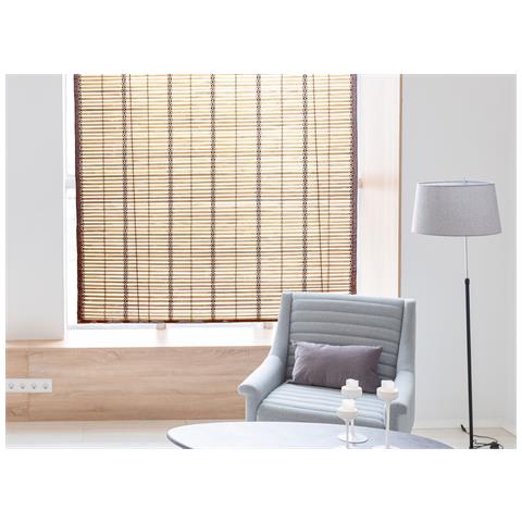 Tenda A Rullo Tapparella Bamboo A Caduta Pannello Porta Finestra Modello Oxaka 120x250 Marrone - Foto 2