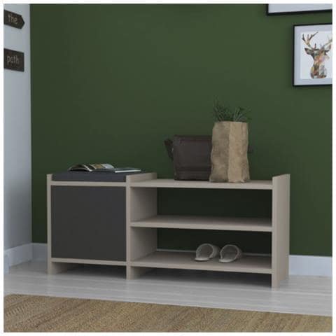 Scarpiera Sunno Light Mocha Con Anta Colore Antracite - Foto 1