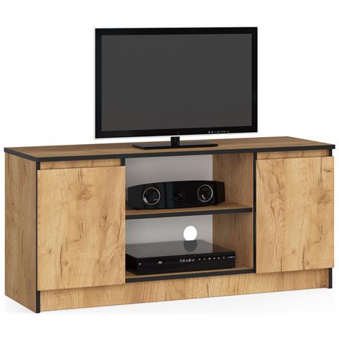 Mobiletto TV, 2 ante, 120x40x55 cm, Colore Quercia Craft - Foto 1