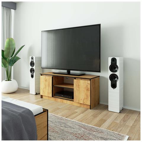 Mobiletto TV, 2 ante, 120x40x55 cm, Colore Quercia Craft - Foto 5