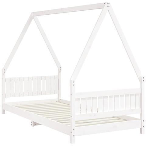 Giroletto per Bambini Bianco 90x200cm in Legno Massello di Pino - Foto 3