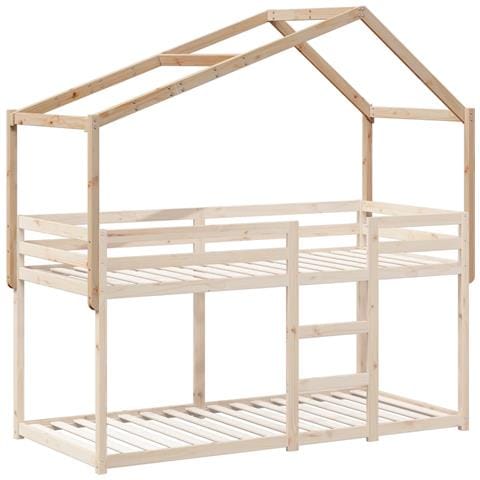 Tetto Per Letto Bambini 213x95,5x144,5cm Legno Massello Di Pino - Foto 3
