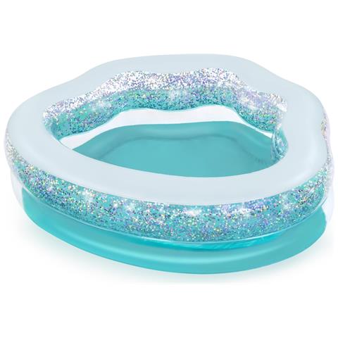 Piscina Gonfiabile Conchiglia 2 Anelli Con Glitter 52489 - Foto 1