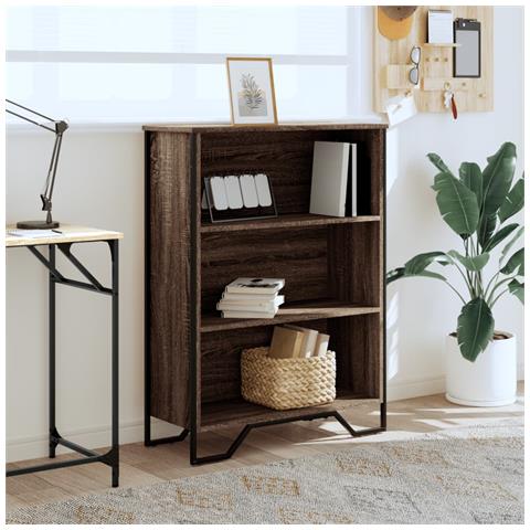 Libreria Rovere Marrone 80x31x106 Cm In Legno Multistrato - Foto 3