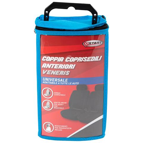 Coppia Coprisedili Anteriori Veneris Colore Nero - Foto 2