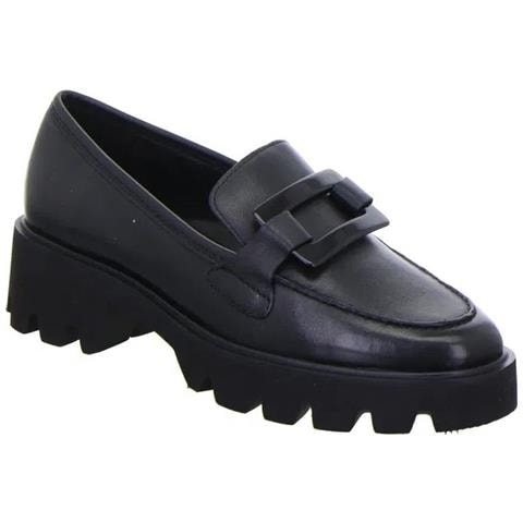 Oxford Loafers Mocassino Pelle Scarpe Donna Nero Eu 40, 12-21703-01 - Foto 1