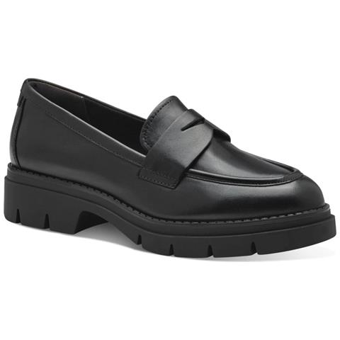 Black Leather Classic Closed Loafers Mocassino Pelle Scarpe Donna Nero Eu 41, 1-24323-43 003 - Foto 1