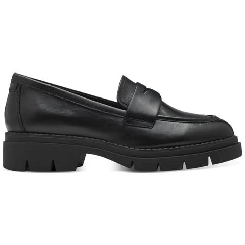 Black Leather Classic Closed Loafers Mocassino Pelle Scarpe Donna Nero Eu 41, 1-24323-43 003 - Foto 2
