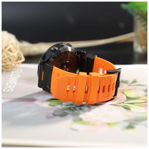 Cinturino Da Orologio Da 22 Mm Per Garmin Fenix 3/5/5x / 6x / 7x Orange - Foto 7