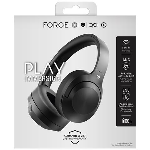 Cuffie Audio Bluetooth 5.3 Anc + Enc Play Immersion, Nero - Foto 5