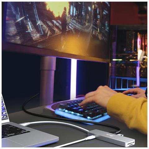JCD390-N replicatore di porte e docking station per laptop Cablato USB 3.2 Gen 2 (3.1 Gen 2) Type-C Argento, Bianco - Foto 2
