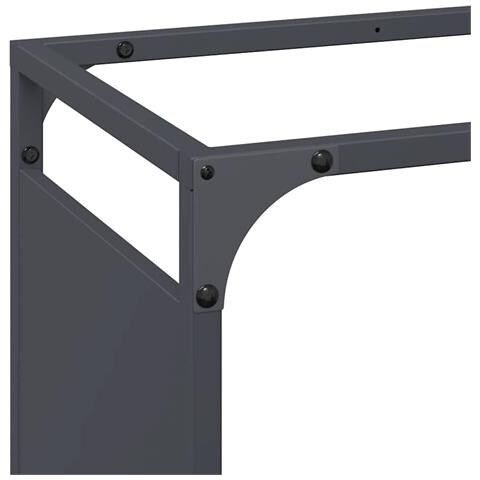 Rastrelliera per Legna da Ardere Antracite 60x28x65 cm - Foto 2