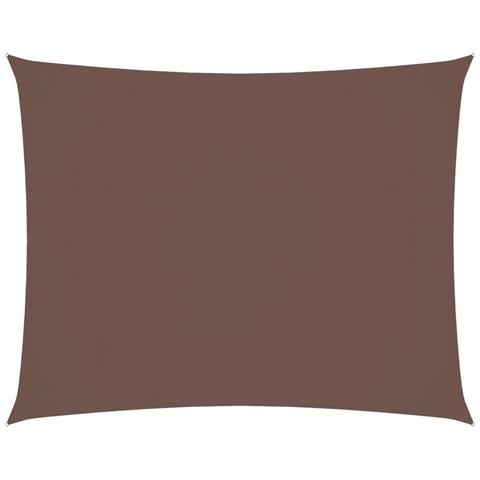 Parasole A Vela Oxford Rettangolare 5x7 M Marrone - Foto 1