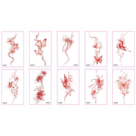 Tatuaggi Temporanei Farfalla Vintage - Set Da 10 Fogli - Foto 1