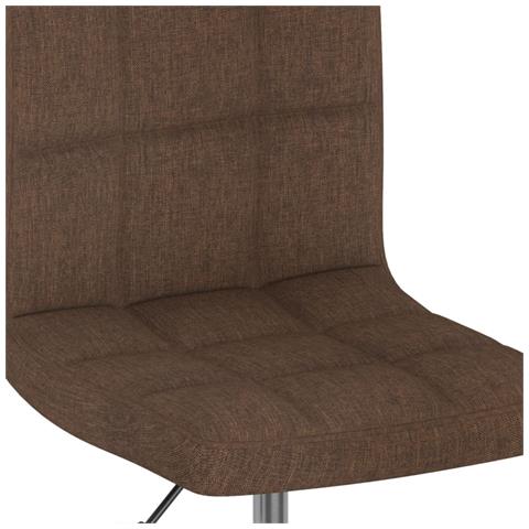 Sedie Da Pranzo Girevoli 4 Pz Marroni In Tessuto - Foto 8